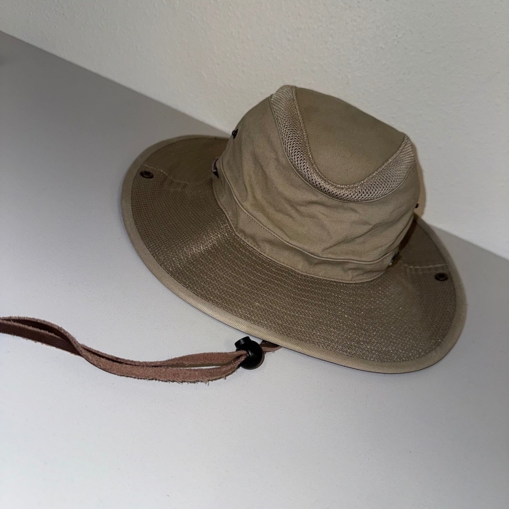 Duluth Trading Co Sun Hat Mens XL Khaki Excellent Mesh Vent‎ Wide Brim Safari
